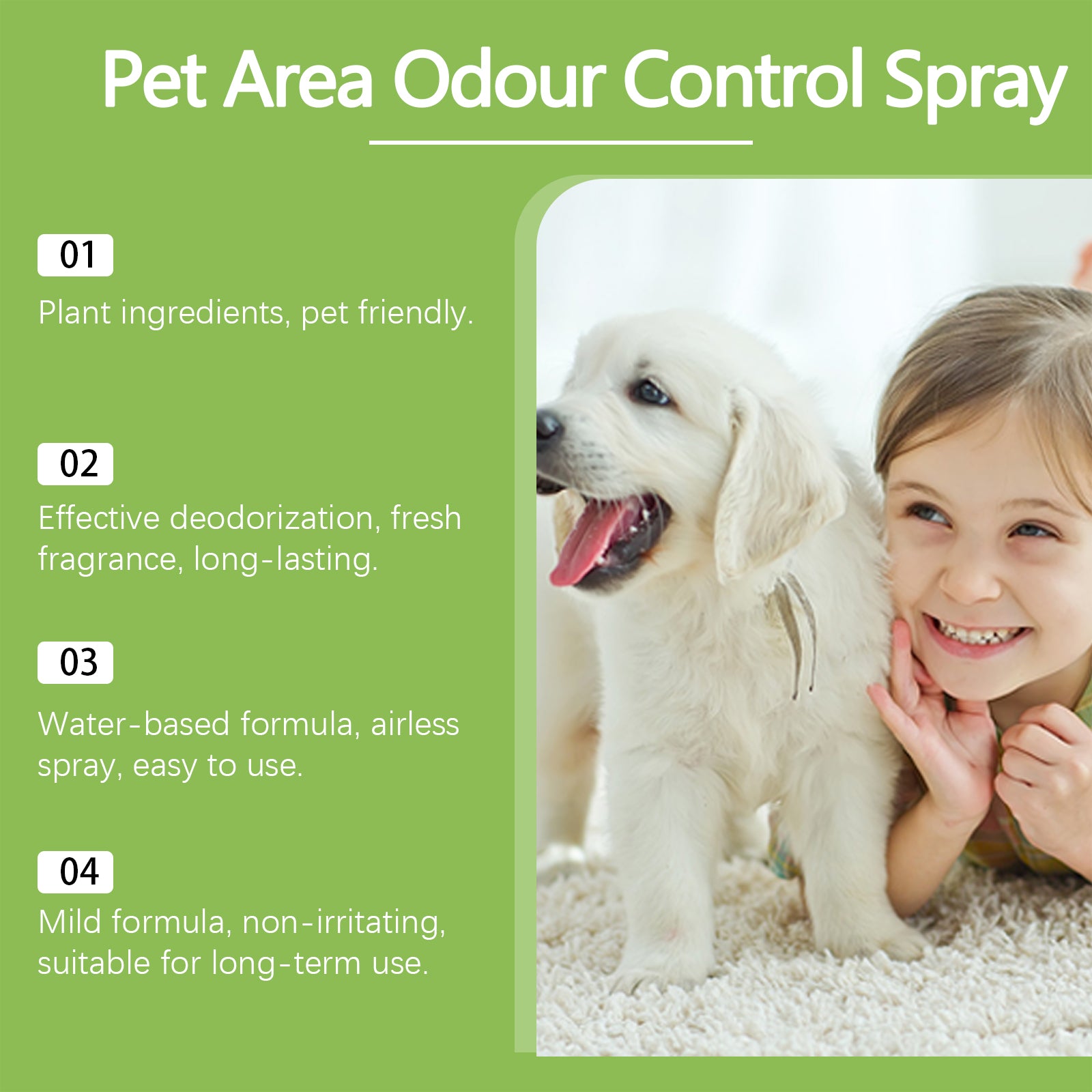 Pet Odor Spray, Indoor Pet Area Odor Cleaning And Fragrance Lasting Guardian Refreshing Spray