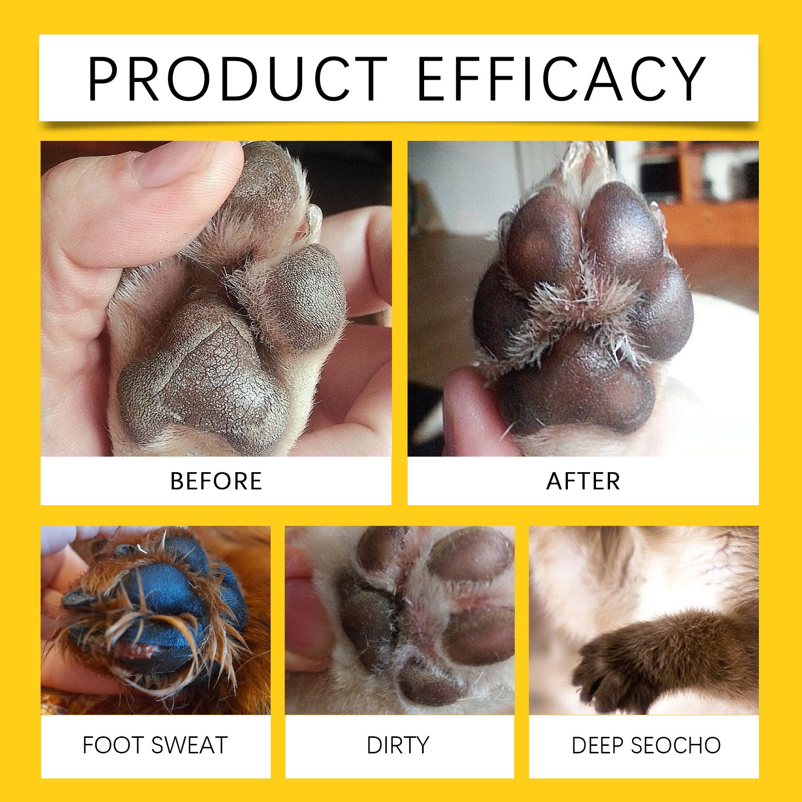 Pet Foot Foam Cleanser Deep Cleaning Dog And Cat Foot Care Moisturizing with brush