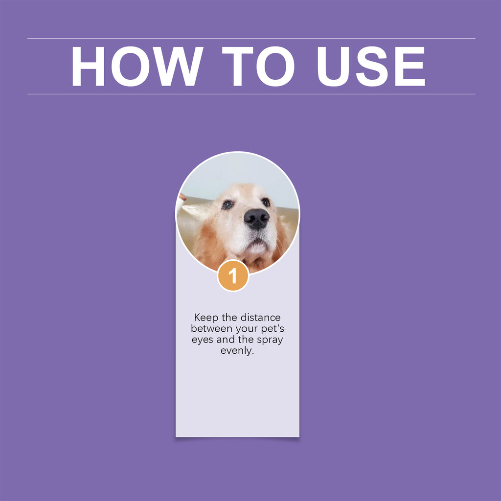 Pet Eye Care Spray Gently Cleans Tear-Stained Pet Eye Moisturizing Spray