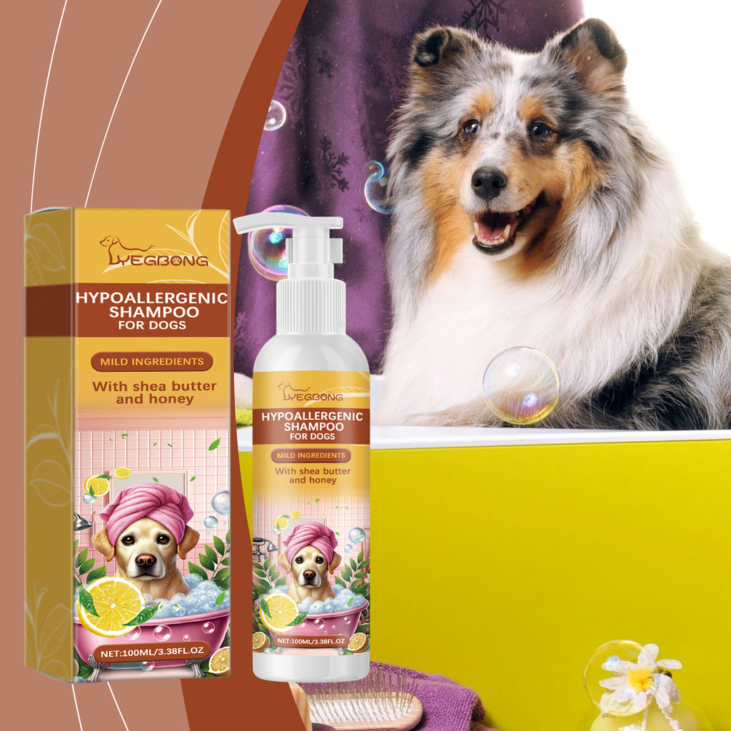 Shampoo For Dogs Gentle Cleansing Shampoo For Dog Hair Moist, Smooth, Relaxed And Tangle-Free with Green Tea, Shea Butter and Honey