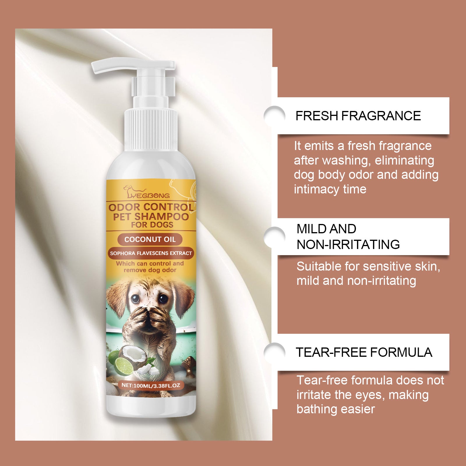 Odor Control Shampoo For Dogs Gently Cleans Pet Hair
