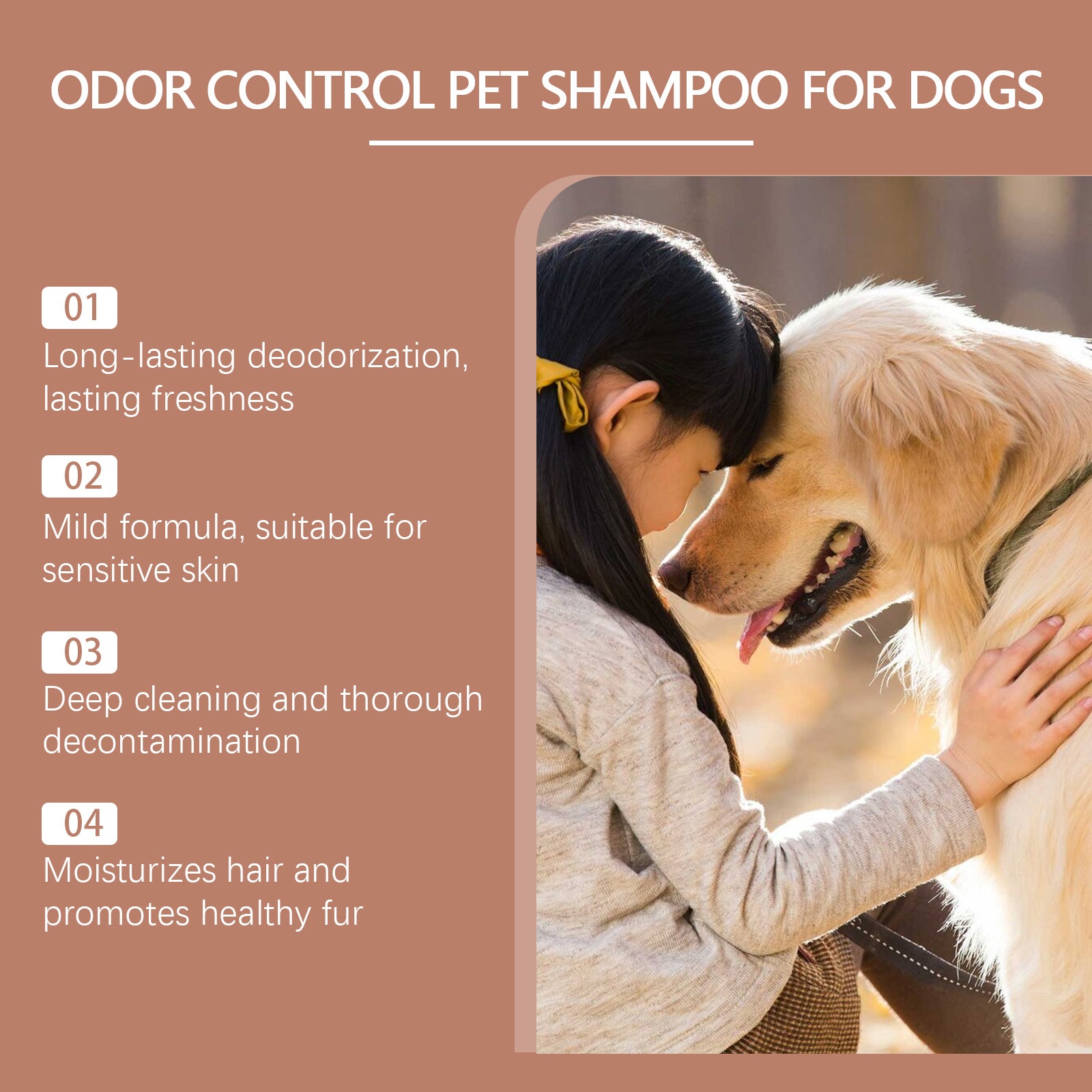 Odor Control Shampoo For Dogs Gently Cleans Pet Hair