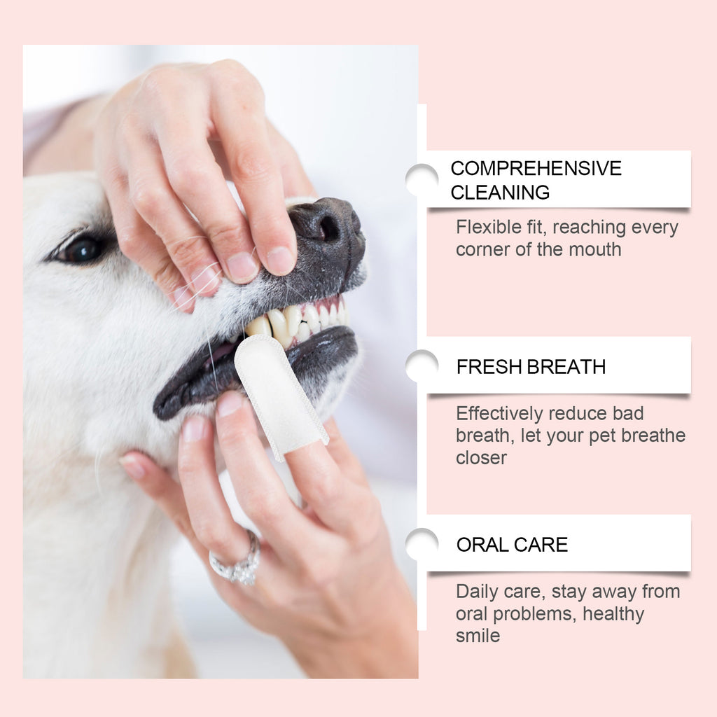 Pet Tooth Cleaning Fingerset Oral Teeth Gum Care Tartar Cleaning Pet Brushing Fingerset