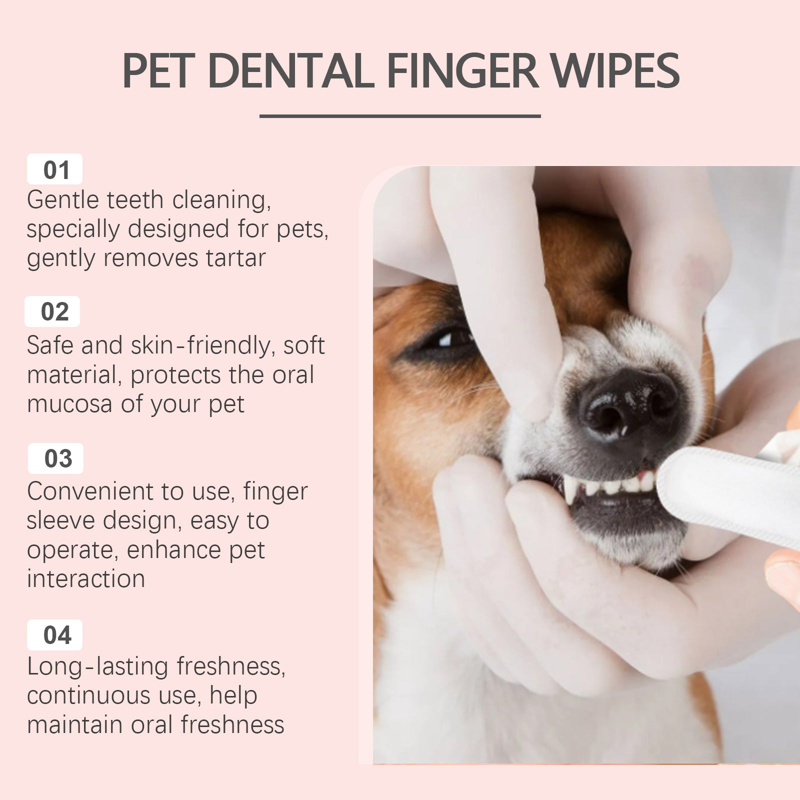 Pet Tooth Cleaning Fingerset Oral Teeth Gum Care Tartar Cleaning Pet Brushing Fingerset